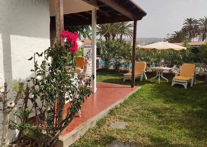 Lovely 2 Bedroom Bungalow With Parking Maspalomas  avec Piscine